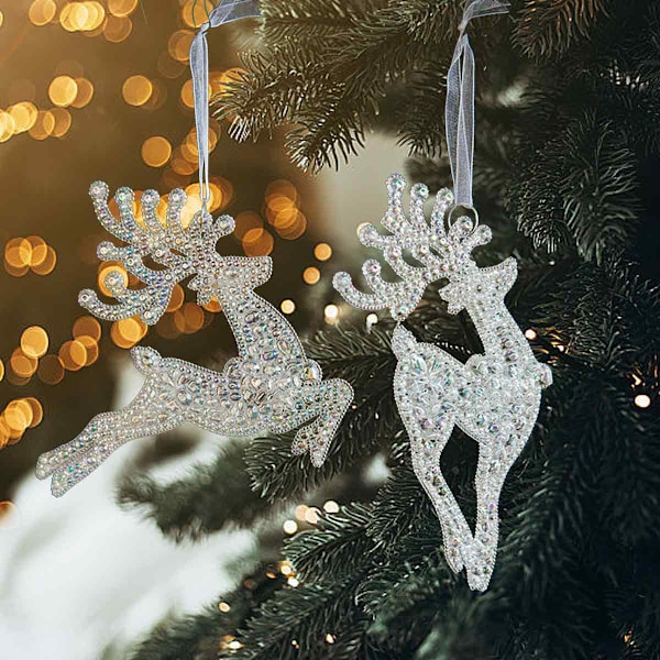 Julgransdekorationer Hängande Juldekorationer Handblåsta Konstprydnader med Rep för Jul Julfest Hemdekorationer Style 4