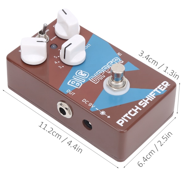 Pitch Shifter Gitarr Pitch Converter Effektpedal Transponering Harmonisk Generator DC 9V
