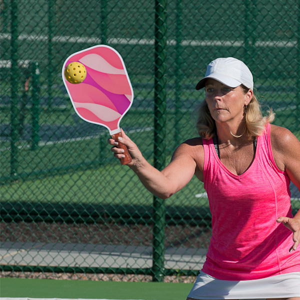 Pickleballracket, Livfullt färgad glasfiberyta för elitkraft och precision, Professionell pickleballracket för nybörjare och proffs