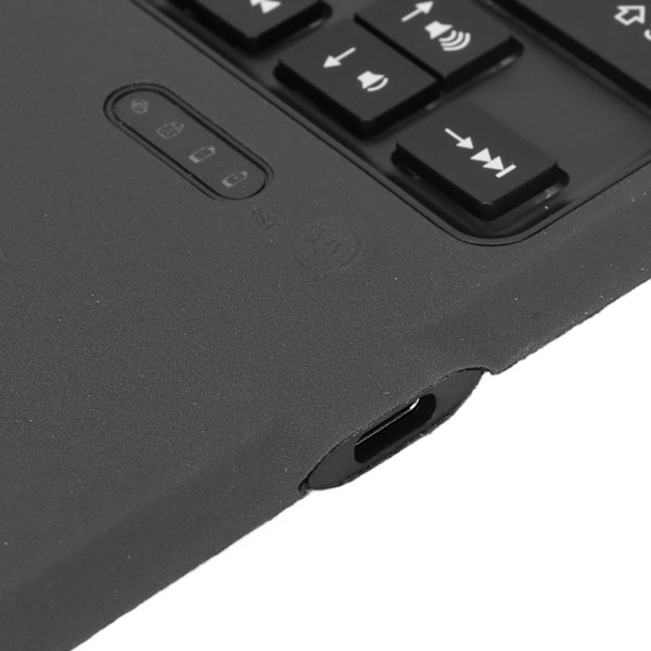 Trådlöst tangentbord Bluetooth 5.0 Ultra Slim 7 Färger LED Bakgrundsbelysning Uppladdningsbart Svart Bluetooth-tangentbord för Hemmakontor