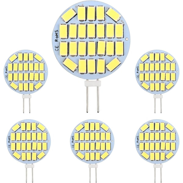 CDQ G4 LED 3W, AC12-24V, 300LM Kallt vitt 6000K, 24x5730 SMD 6-pack