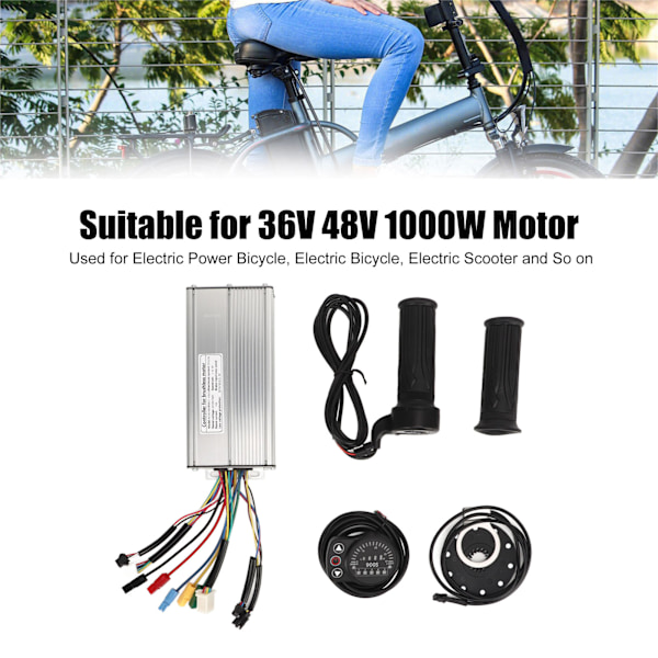 Sinusvåg Kontroller Kit för Elcyklar, Bred Kompatibilitet med Multifunktionell Display, Digitala Displayfunktioner & Utmärkt Värme