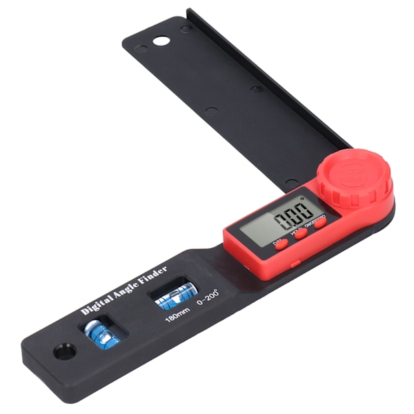 Bärbar digital vinkelmätare för snickeri, konstruktion, vinkelmätare med hög noggrannhet och hållbarhet, mäter 0-200 grader med stor LCD-display