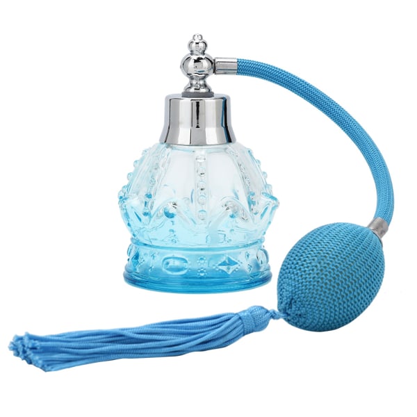 80 ml glas tom påfyllningsbar parfymflaska Bulb parfymflaska spruta, fyrflaska blå