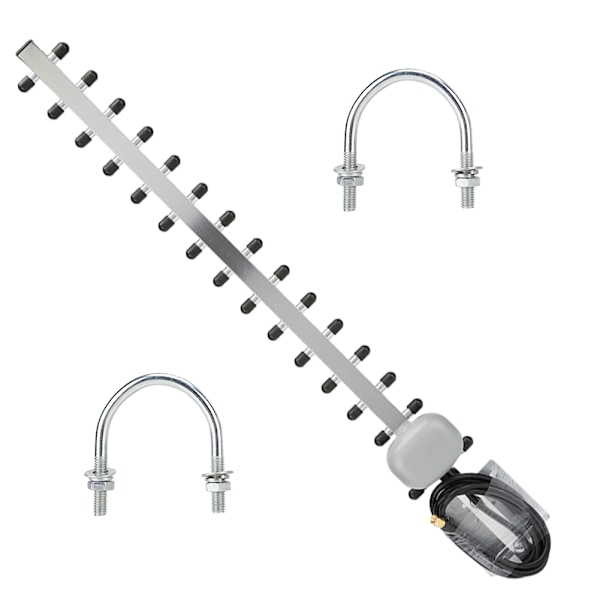 2.4Ghz Yagi-antenn, Riktantenn med metallkonstruktion för långdistanssignal, Stabil signal 25dBi Högförstärkningsrouter nätverksantenn för
