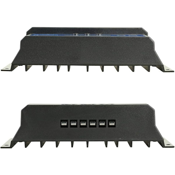 Högpresterande solcellsregulator, PWM-hantering, Stor LCD-skärm, Justerbar parameter, för 12V 24V-system, Dubbel USB-port