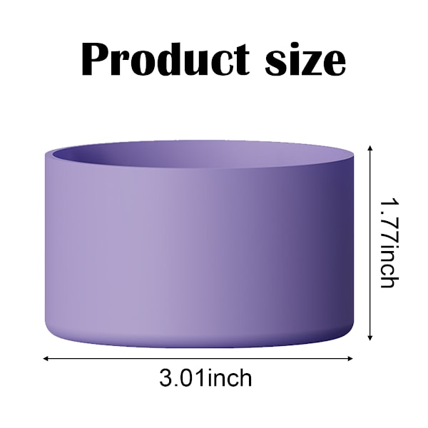 2 st Silikon Flaskskydd för 24oz Vattenflaskor, Halkfritt Skyddande Hölje Botten Stötfångare Tål Maskindisk Purple