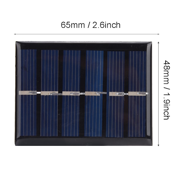 Solpanel för DIY-projekt, kompakt storlek högeffektiv polysilikon solcellsmodul för vetenskapliga och elektroniska applikationer, vattentätt material