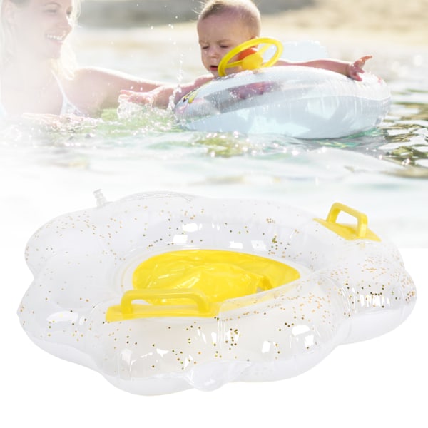 Babybadring med halkfri bas för stabiliserande sits, lätt att rengöra, förtjockad säker och miljövänlig PVC-babybadring för simning