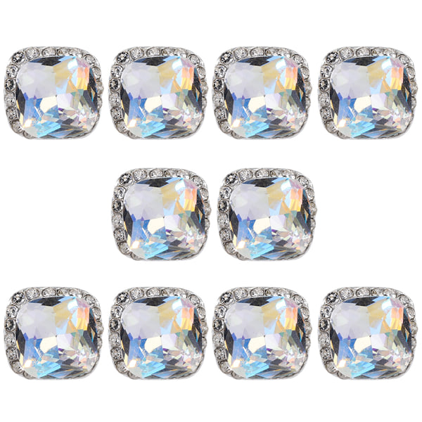 10 st Glitter Alloy Rhinestones Manikyr Metall Vattendroppe Zirkon Nagelkonst Dekoration 07#274