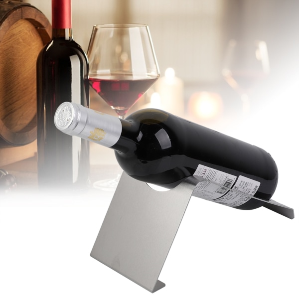 Display för hållare för flaskställ för en vin i rostfritt stål