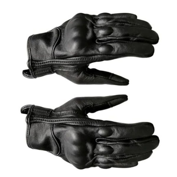 Perforerade läderhandskar, ergonomisk design &amp; förstärkt fullfingerskydd, mångsidiga utomhusridhandskar för män &amp; kvinnor