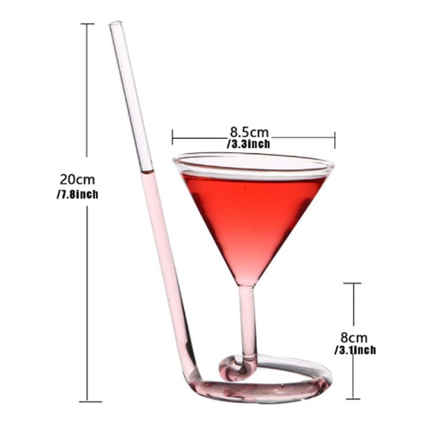 Spiral Cocktail Glas Revolving Martini Creative Long Tail Cocktail Halm Vinglas För Bar