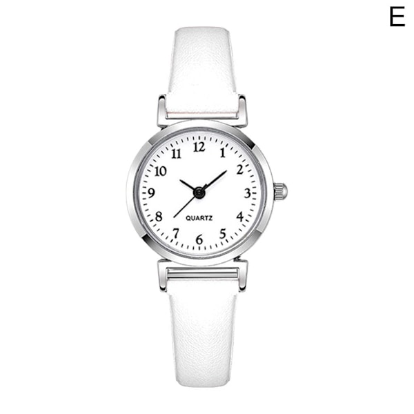 Basic Quartz Watch Dam Small Square Armbandsur Läder Student White One size White One size