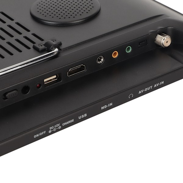 Kompakt Digital-TV, 16 tums ATSC-kompatibel Bärbar LED-skärm med Högkänslig Tuner, Stöder Flera Anslutningsmöjligheter för Förbättrad