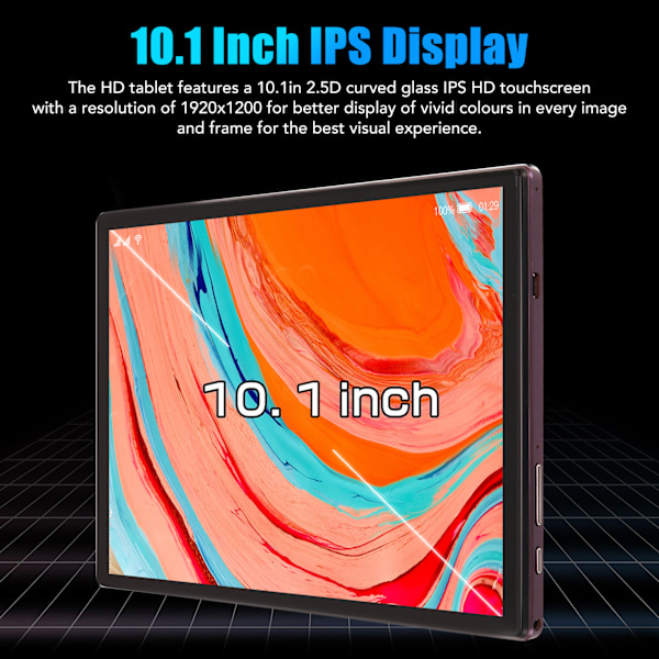 10.1-tums Tablet för Android 11 2.4G 5G WIFI 8GB 128GB Octa Core Processor Främre 8MP Bakre 20MP 8800mAh 4G Samtal Tablet Lila 100-240V EU-kontakt