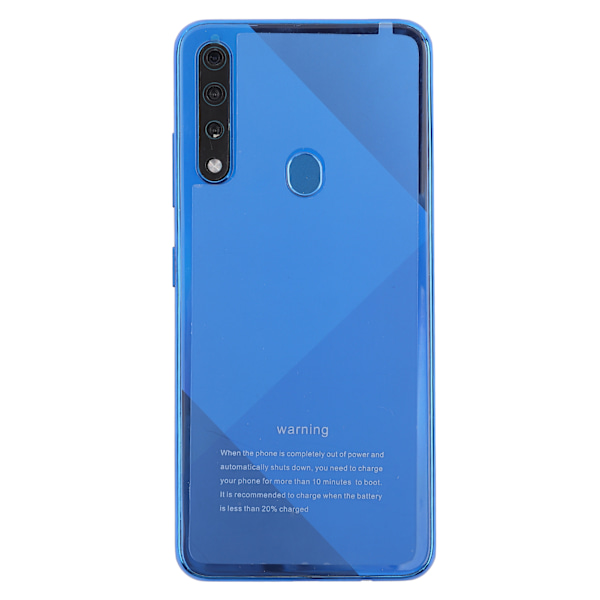 Nowa6pro Ansiktsigenkänning Fingeravtrycksupplåsning 6,5 tums Skärm 1440x3040 Dubbla Kort Dubbel Standby Smartphone 6+128G Blå 100‑240V