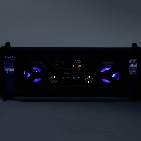 A28 Trådlös Bluetooth Högtalare Rund Cylinder Portabel Stereo Utomhus Stöd USB AUX