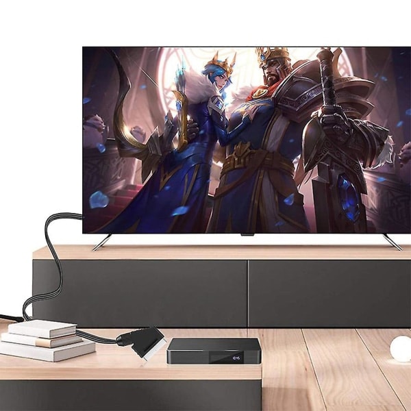 Scart till HDMI-omvandlare Audio Video Adapter för Hdtv/dvd/set-top Box/ps3/pal/ntsc null ingen