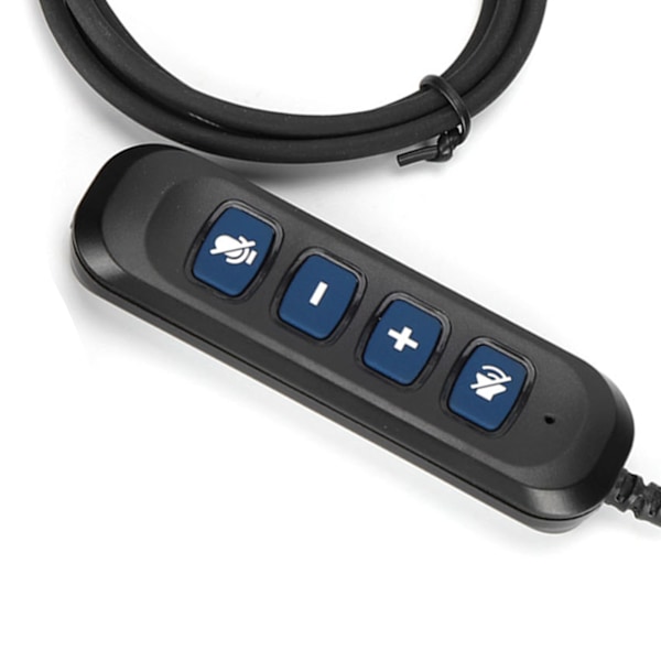 H901 USB-kontakt QD-kabeladapter Justerbar Volym Callcenter Headset Adapter för 3,5 mm Headset Utrustning Blå