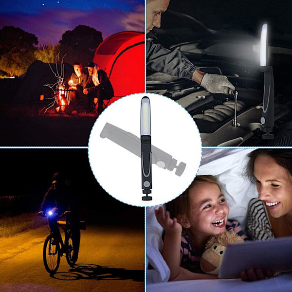 Uppladdningsbar CoB Arbetslampa, 700 Lumen Justerbar Ljusstyrka LED-lampa För Mekaniker, Biltekniker, Reparationer, Verkstäder, Garage, Strömavbrott