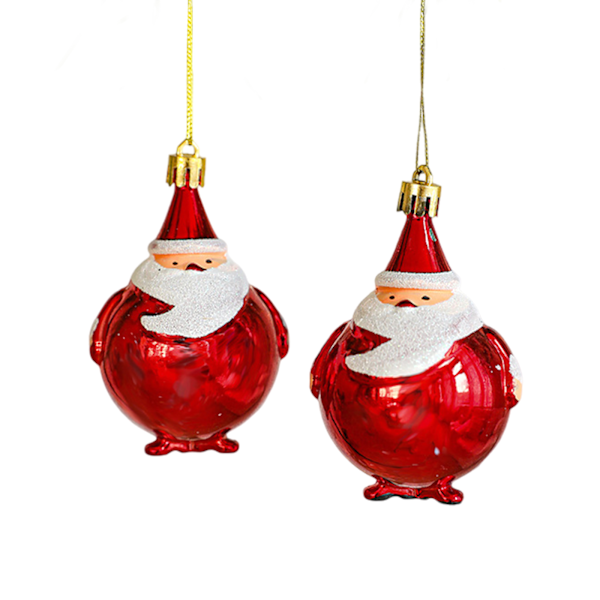 Julgransprydnader, Set med 2 Julhattar och Polkagrisar Juldekorationer Små Hängen Style 1
