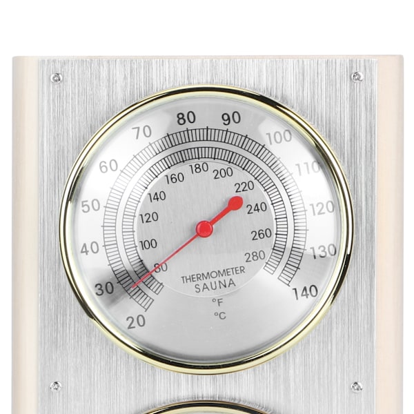 Förbättra Din Bastuupplevelse Med Vår 2-i-1 Bastutermometer i Trä, Hygrotermograf Hygrometer För Exakt Inomhusmätning I Basturum
