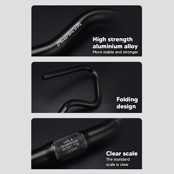 Butterfly-styre, mountainbiketillbehör med ergonomisk design för långdistanscykling, aluminiumlegeringskonstruktion säkerställer hållbarhet och