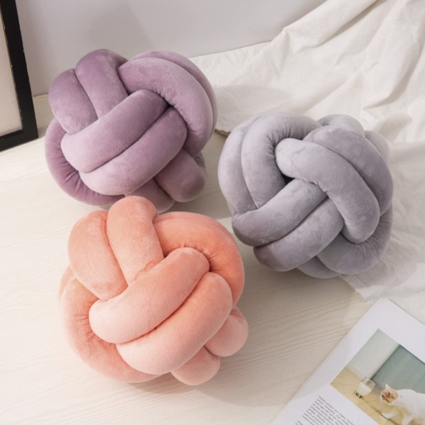 Knutboll kudde – kudde-handgjord babyhår-kudde-plyschdjur-dekorativ prydnadskudde för sovrum soffa bil-kontor-lekrum