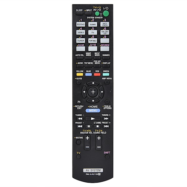Ersättningsfjärrkontroll, Sätt bara i batterier för flerkanalig AV-receiver, Multifunktionell &amp; Bekvämt grepp, Lätt att känna igen &amp;