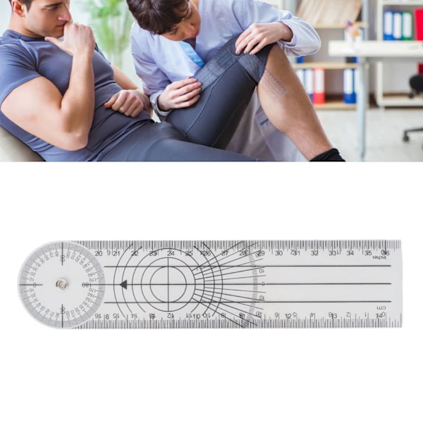 Rörelsemätare Goniometer Set för Fysioterapi, Användarvänliga Tydliga Plastverktyg Professionella Material, Ledaxelsobservation Säkerhet,
