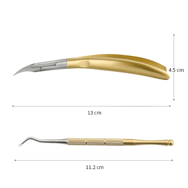 Tång för tjocka naglar och inåtväxta naglar, nagelklippare för tår och fingrar, set i rostfritt stål, för män och kvinnor