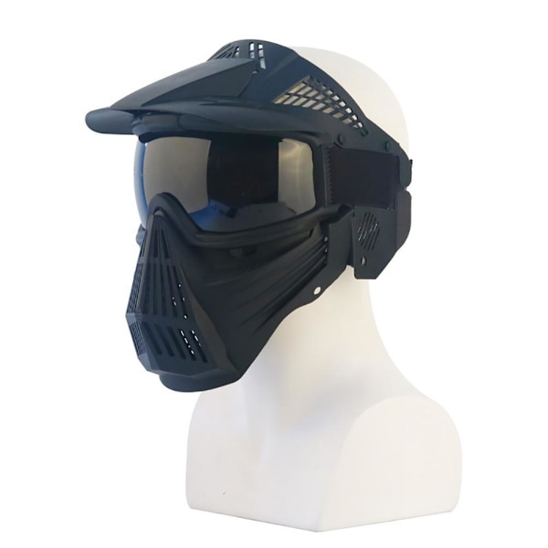 Taktiska Ansiktsmasker, Airsoft Skyddsutrustning Med Justerbar Rem Och Visirskärmning För Ultimat Stridsberedskap, Andningsbar Design För Hela Dagen
