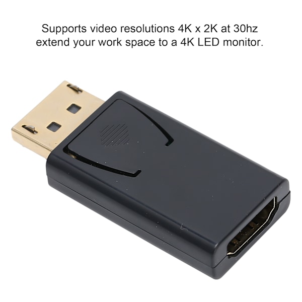 4K DP Hane till HD Multimedia Interface Hona Adapter 1.4V Guldpläterad Konverter Svart