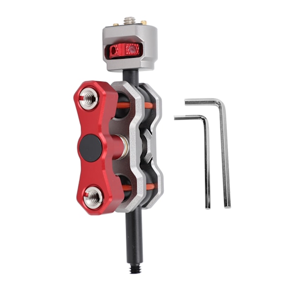 360 Graders Rotation Articulerande Arm Dubbelt Kulhuvud Justerbar Articulerande Arm med Infällbara Stift 1/4 Tums Skruv för Monitorer Mikrofoner