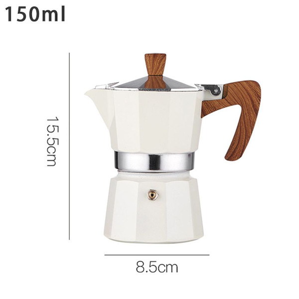 Klassisk espressobryggare för spishäll för en fantastisk, djärv beige smak