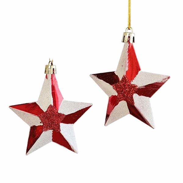 Julgransprydnader, Set med 2 Julhattar och Polkagrisar Juldekorationer Små Hängen Style 2
