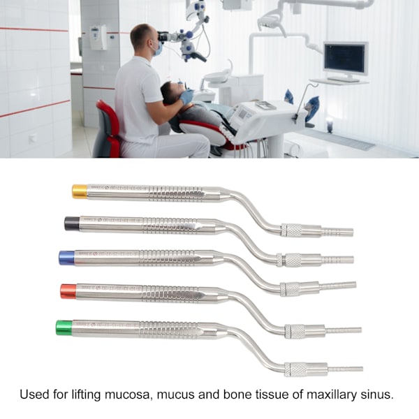 Professionella tandvårdsinstrument, multifunktionellt kirurgiskt verktyg för maxillarsinusprocedurer, precisionsfinish rostfritt stål-kit