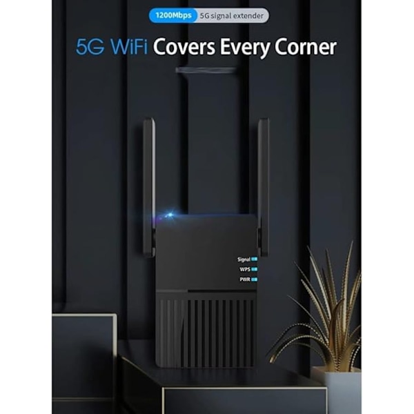Revolutionerande WiFi-förlängare, dubbelband avancerad teknologi för bred täckning & hög hastighet, smart signalförstärkare med enkel installation & Gigabit Ethernet