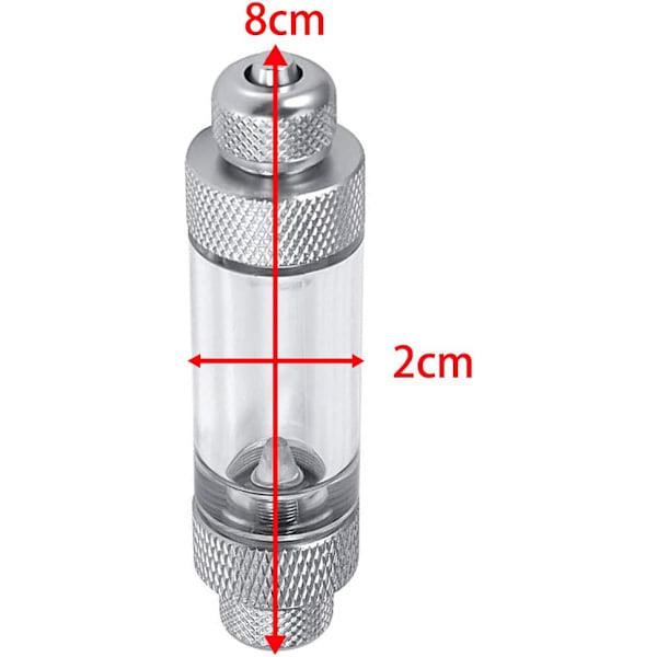 Akvarieförbättring: Hållbar hängande bubbelräknare i aluminiumlegering och akryl för ditt fiskverktyg och vattenväxt, med en pålitlig backventil