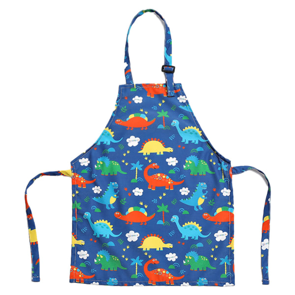 Barnförkläden för matlagning Toddler målning förkläde-canvas blå bakgrund dinosaurie