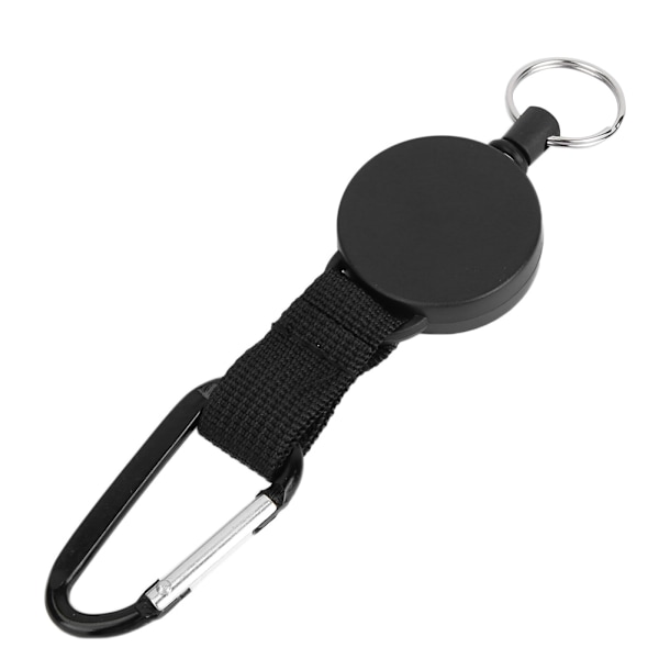 Infällbar märkeshållare, kraftig nyckelring med lång rostfri stålvajer för säker och enkel åtkomst (2-pack)