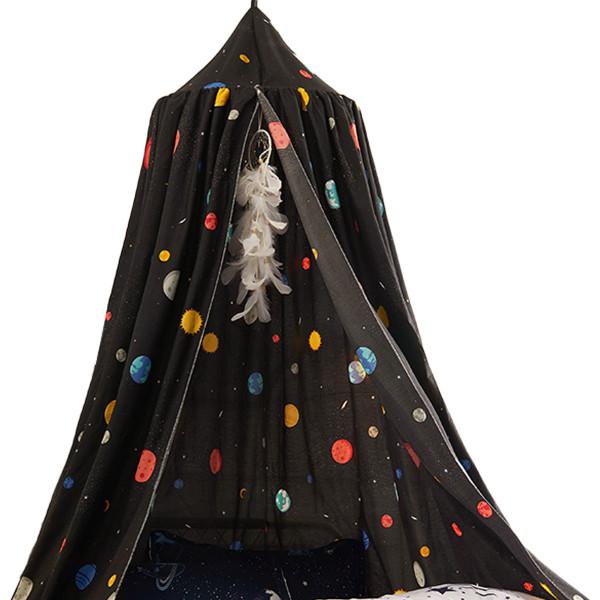 Printed sänghimmel för barn, flickor Princess Sänghimmel Söt rumsinredning, hängande sänggardin Barnläsande lektält, 65*270*400cm