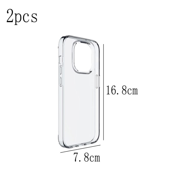 TPU stötsäkert skyddande phone case tunt cover Kompatibel med iPhone14-serien - Transparent