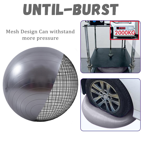 Mjuk träningsboll, Anti-Burst Yogaboll Stolstöd, Stabilitet Swiss Ball med Pump för Graviditet Förlossning, Träning, Workout, Fitness, Balans, grey