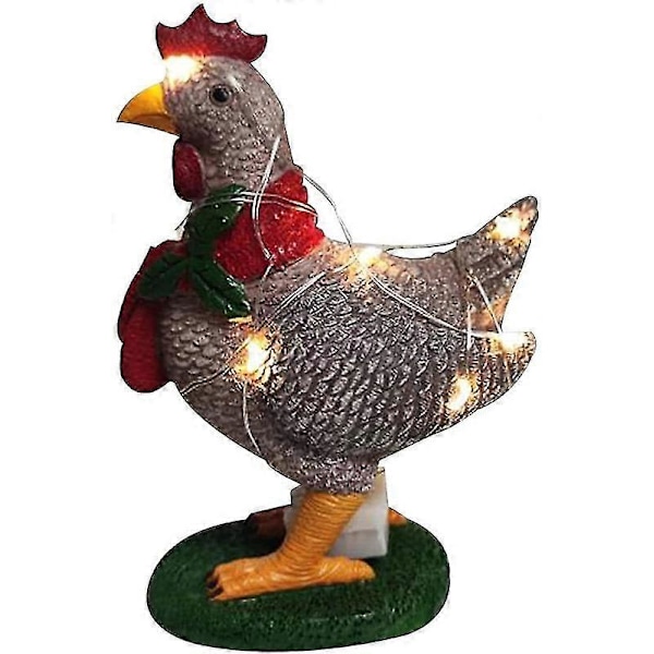 Julbelysning Utomhus För Dekoration Med Trädgårdsled-Dekorationer Inomhus (FMY) Resin chicken Small Small