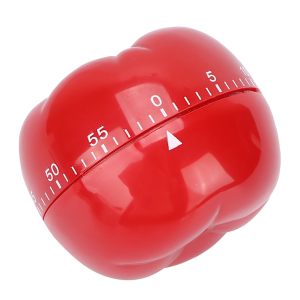 Charmig tomatformad mekanisk timer, 60 minuters nedräkningspåminnelse för kök, skolor, skönhetssalonger och gym, lätt att använda, högt ringsignalslarm