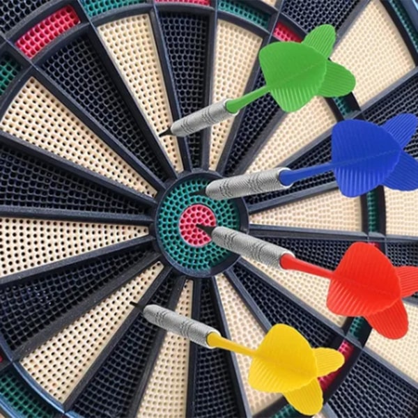 Dartpilar av turneringskvalitet med mjuka spetsar, dartset för flera spelare för elektronisk darttavla, 12-delars set med 50 extra reservspetsar, perfekt för spelrum