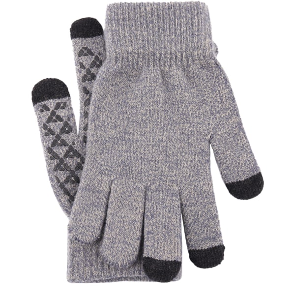 Vinter Touchscreen Handskar Sticka Varma Thermal Herr-grå