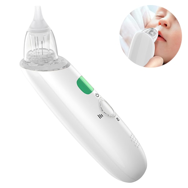 Nasal Aspirator för Baby - Baby Näs Sugare med Silikontoppar och 3 Justerbara Sugstyrkor - Bekväm, Säker och Tyst Näskleaner -